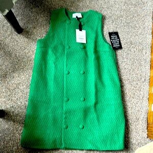 Tuckernuck-Pomander Place xxl green double breasted tweed dress